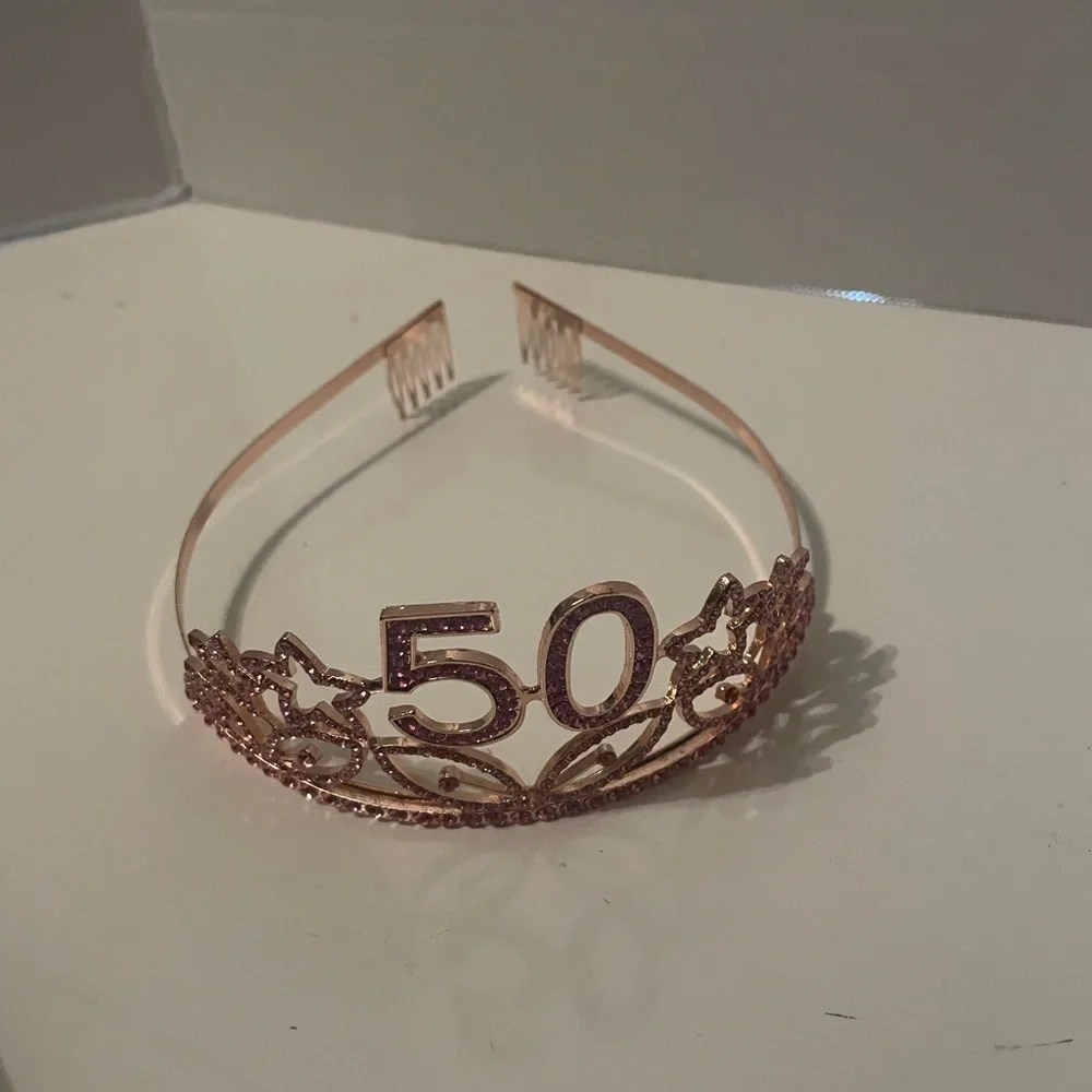Rose Gold 50th Birthday Tiara